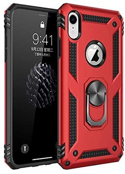 ETUI PANCERNE MOCNE ARMOR RING DO IPHONE XR + SZKŁO