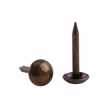 GWOŹDZIE TAPICERSKIE OZDOBNE BRĄZOWE METAL 100PC