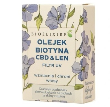 BIOELIXIRE Biotyna CBD Len olejek do włosów 20 ml