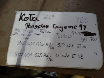 KOLA 21" PORSCHE CAYENNE 9Y TURBO 315/35/21 1