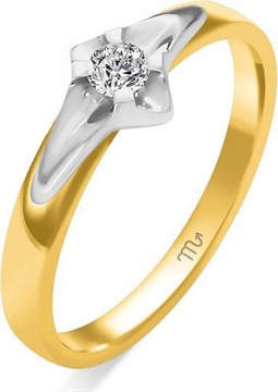 Złoty pierścionek zaręczynowy 14k 585 r 26 27 28 klasyczny wzór prezent