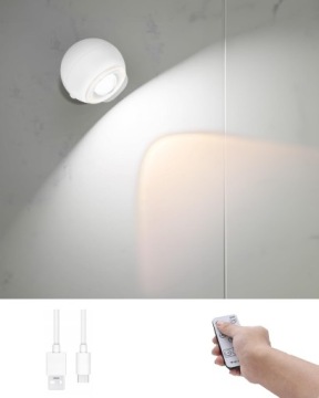 LAMPA KINKIET 360° LED BEZPRZEWODOWA CZUJNIK RUCHU PILOT - TIMER