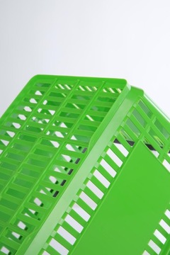 Тележка на две оцинкованные корзины + 2 корзины для покупок, светло-зеленая, 22л