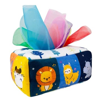 Baby Tissue Box Toys Marszczą sensoryczne