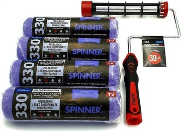 4x WAŁEK SPINNER 25CM UCHWYT DR25 do malowania