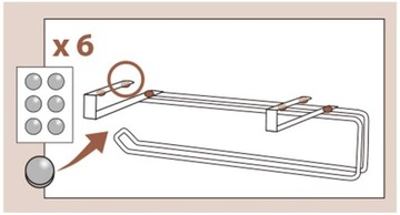 ВЕШАЛКА на дверцу под шкафчик ДЛЯ ШВЕЙЦАРСКОГО ПОЛОТЕНЦА