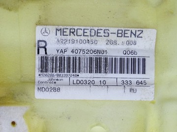 MERCEDES S W221 05-13 SEDAČKA SEDADLA LEVÝ PŘEDNÍ