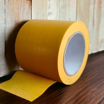 ЛЕНТА ПВХ маркировочная желтая 10см ДЛЯ МАРКИРОВКИ, ПРЕДУПРЕЖДЕНИЯ, ширина 33м