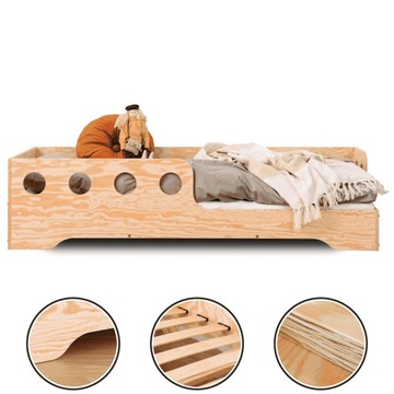 Łóżko dziecięce TILA 5P 80x160 NATURALNE EKO