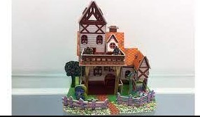 PUZZLE 3D PRZESTRZENNE PIANKOWE DREWNIANY DOMEK
