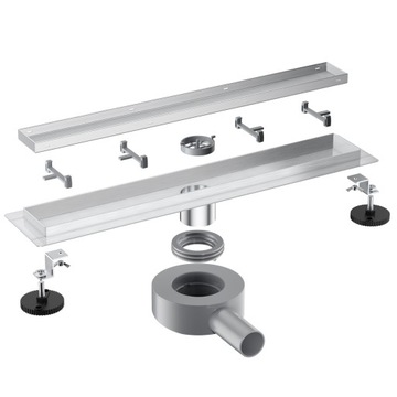 ЛИНЕЙНЫЙ СЛИВ 2в1, матовое золото, ВРАЩАЮЩИЙСЯ СИФОН, 60 см