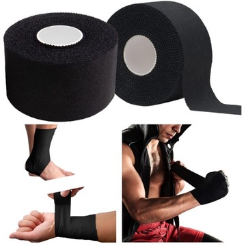 TEJP SZTYWNY SPORTOWY PLASTER DO TAPINGU TAPE TEJPY PALCE CZARNY 3,8cm*10m