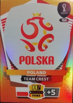 WORLD CUP QATAR 2022 TEAM CREST LOGO 194 POLSKA