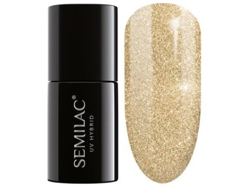 SEMILAC Гибридный лак 037 Gold Disco - 7 мл
