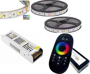 ZESTAW 10m TASMA 600 LED 5050 RGBW BIAŁY CIEPŁY WW