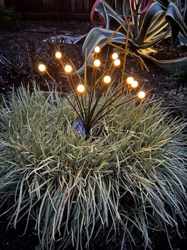 2x Садовые лампы на солнечных батареях 10LED 72см теплые