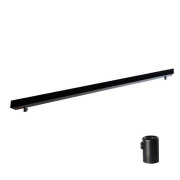 Podsufitka do lampy 80cm 2 otwory czarna + 01A