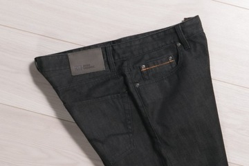 HUGO BOSS ORANGE BLACK RIGID SPODNIE JEANSY 34/34