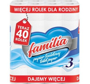 Papier Toaletowy 40 Rolek Papieru 3-warstwowy