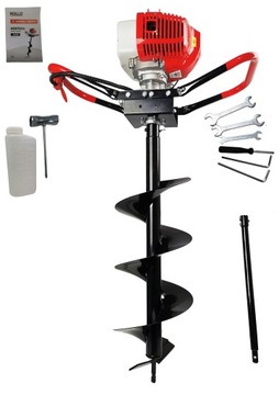 БЕНЗИНОВАЯ БУРА С ШНЕКОМ 6,5 Л.С. БУРА 30 СМ