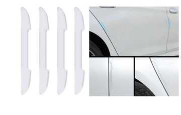 NAKLEJKI SILIKONOWE ODBOJNIKI DO DRZWI LUSTEREK ZDERZAKÓW BEZBARWNE 4 SZT