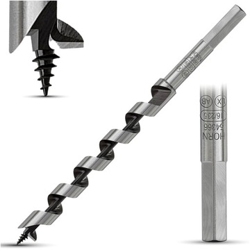 WIERTŁO do DREWNA Świder 16x230mm Śrubowe ŚWIDROWE