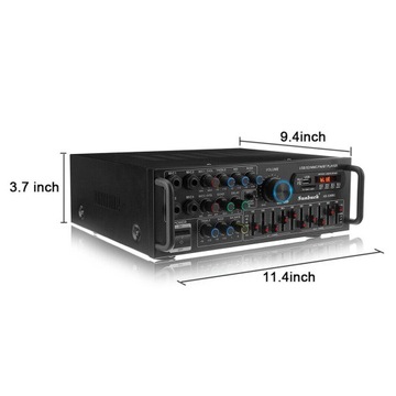 WZMACNIACZ HIFI GŁOŚNIKÓW STEREO BLUETOOTH 5.0 FM AUX DVD SD USB 2000W