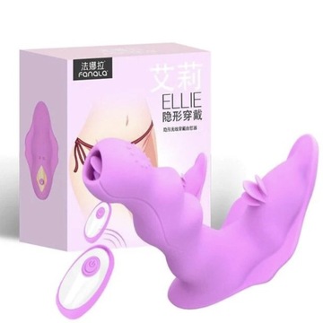 FANALA ELLIE Wibrator motylek stymulator łechtaczki z pilotem różowy