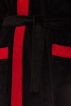 Халат мужской RE-855 Черно-красный XL