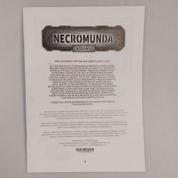 Necromunda Underhive Polski Rule Book