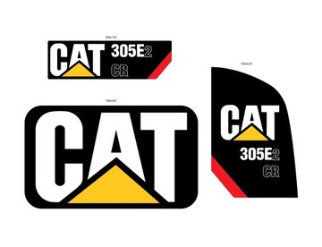 KOMPLET naklejek CAT 305E2 CATERPILLAR WYS JAKOŚĆ