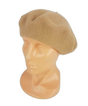 274 BERET damski FEZKO CAMEL rozm. 10,5
