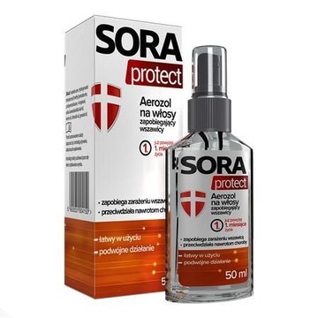 SORA PROTECT SPRAY ZAPOBIEGAJĄCY WSZAWICY 50 ml