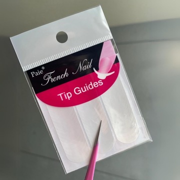 Samoprzylepne paski naklejki do linii french do paznokci manicure + PILNIK