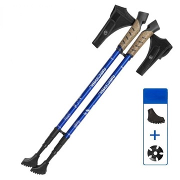 2 szt. Kijki do Nordic Walking Trek Pole teleskopowe Alpenstock 7075 kulka