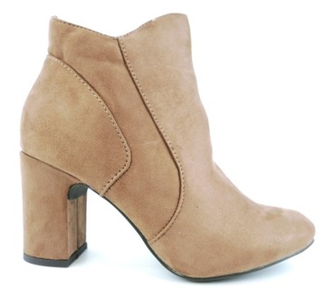 Kylie Crazy BOTKI EKO ZAMSZ BEŻOWE R41