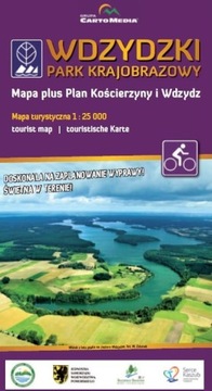 Mapa Wdzydzki Park Krajobrazowy plan Kościerzyny i Wdzydz