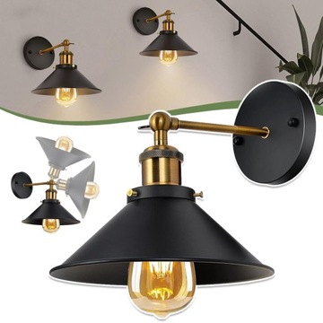 INDUSTRIALNE KINKIETY ŚCIENNE W STYLU VINTAGE DO SYPIALNI, KUCHNI, ŁAZIENKI