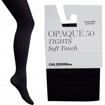 CALZEDONIA rajstopy SOFT TOUCH czarne 50 DEN Tg 2