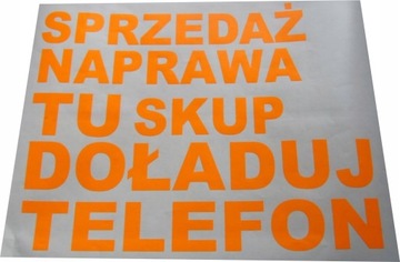 LITERY plotowane wycinane cyfry samoprzylepne NAPISY naklejki z folii