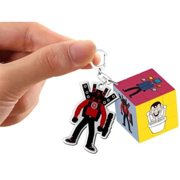 ORYGINALNA SKIBIDI TOILET TITAN CAMERAMAN KLASYCZNA KOSTKA RUBIKA + BRELOK