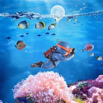 2xминиатюрная фигурка дайвера, павильон океана, модель для дайвинга для аквариума, 2 шт.