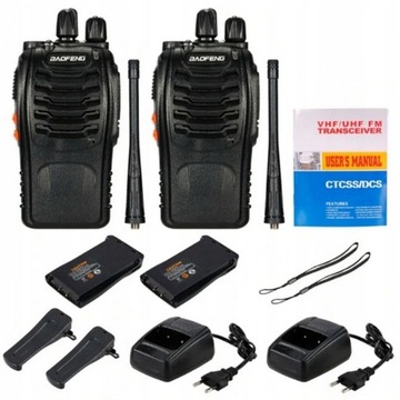 2x НАУШНИКИ WALKIE TALKIE BAOFENG BF888S PMR