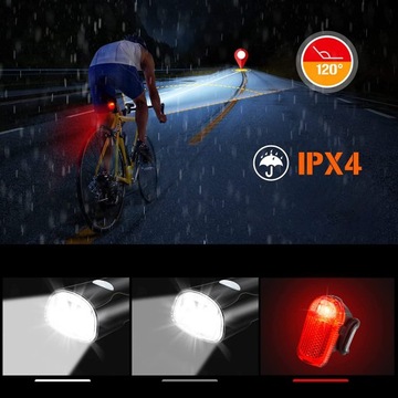 ВЕЛОСИПЕДНАЯ ФОНАРЬ ПЕРЕДНЯЯ + ЗАДНЯЯ ПОДСВЕТКА ВЕЛОСИПЕДА USB