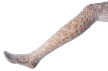 CALZEDONIA rajstopy ażurowe białe 9-13 lat
