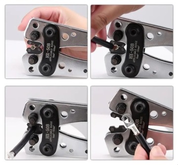 ОБЖИМНЫЙ ИНСТРУМЕНТ С ШЕСТИГРАННЫМ ШЕСТИГРАНОМ ДЛЯ ОБЖИМКИ КОНЦОВ КАБЕЛЕЙ И БУЛЕРОВ ПРОВОЛОКИ 6-50 ММ2