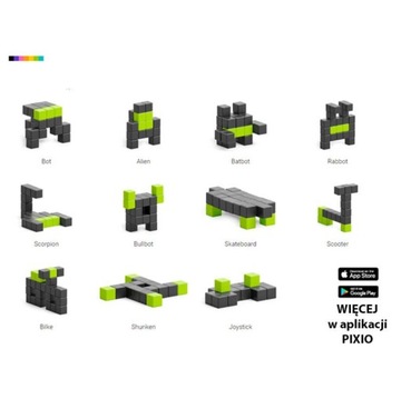 МАГНИТНЫЕ БЛОКИ PIXIO BOT STORY 24 ШТ. ЦВЕТ
