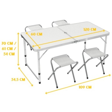 ТУРИСТИЧЕСКИЙ НАБОР СКЛАДНОЙ СТОЛ СТУЛЬЯ КЕМПИНГ РЫБАЛКА ЛАГЕРЬ