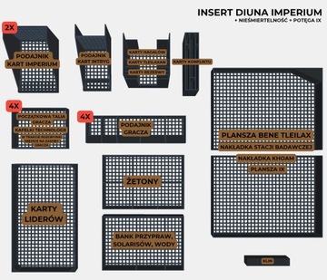 Вставка для настольной игры Dune Imperium.