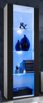 Витрина, шкаф, светодиодные полки, белый